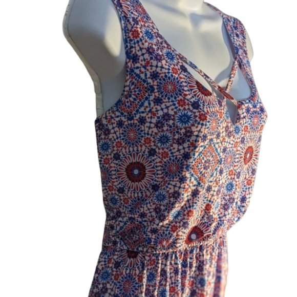 Trixxi Multi color Graphic Dress L juniors - Picture 2 of 8